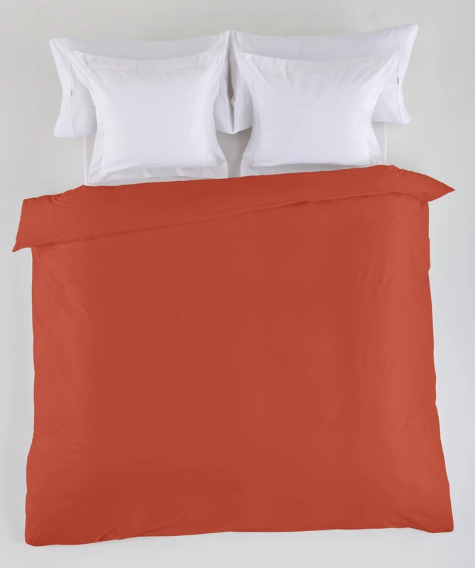 Funda Nordica Lisa Colour Tierra Cama de 105 (1 Piece) - 50% Cotton / 50% Polyester - 144 Hilos. Gramage: 115 - Image 1