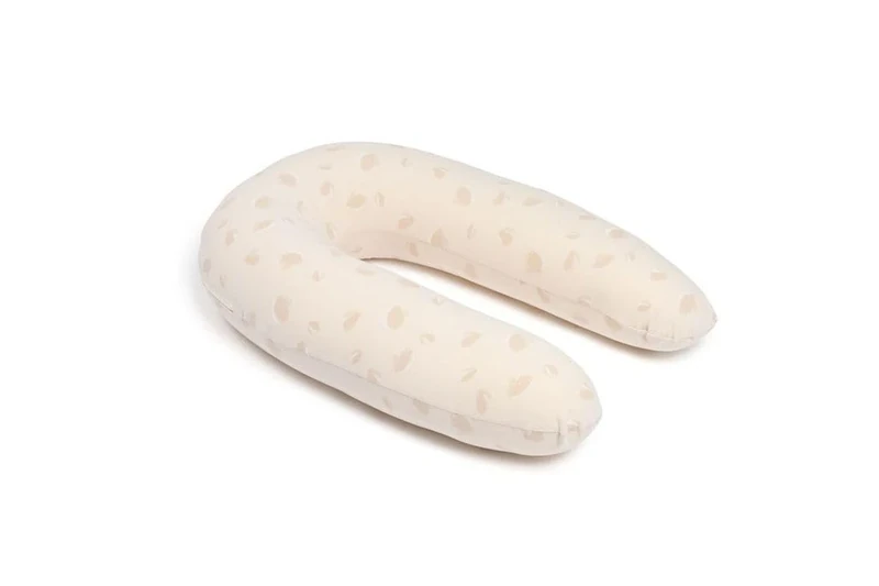 Doomoo Twisty Organic Cotton 2-in-1 Pregnancy Pillow & Maternity Nursing Support Pillow, TOXPROOF & OEKO-TEX® Certified, Latte