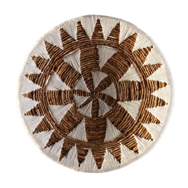 AlexandreHouse HOJA DE Banana Blanco/Natural Decorative Plate, 50 x 50 x 2 cm - Image 1