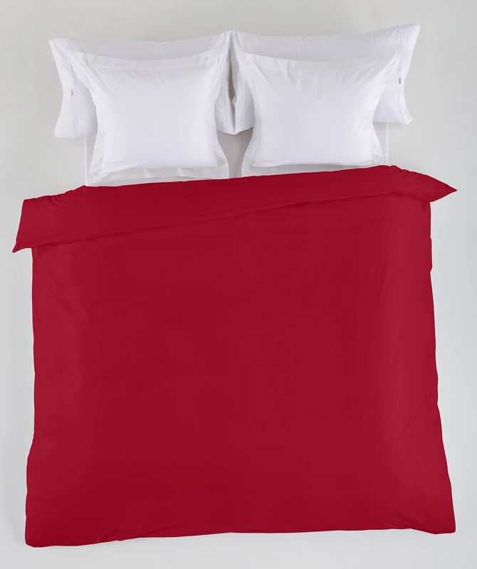 Funda Nordica Lisa Colour Burdeos Cama de 180/200 (1 Piece) - 50% Cotton / 50% Polyester - 144 Hilos. Gramage: 115