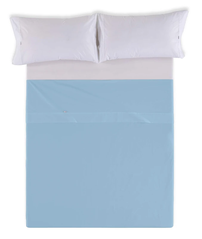 Sabana Encimera Blue Blue Cama de 200 100% Algodón - 144 Hilos. Gramage: 115