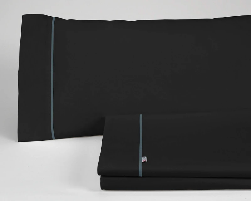 AlexandreHouse Cotton Fabric Black Cama de 135/140 (3 pieces) -50% Cotton / 50% Polyester - 144 Hilos. Gramage: 115 - Image 1
