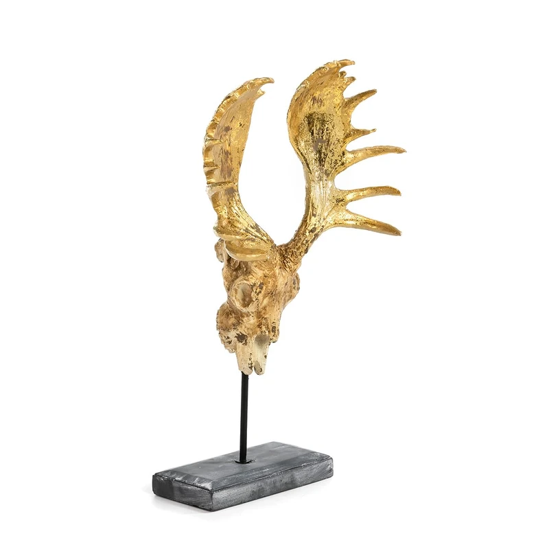 Figure 38 x 21 x 62 cm Metal Black/Resin Gris/Dorado - Image 1