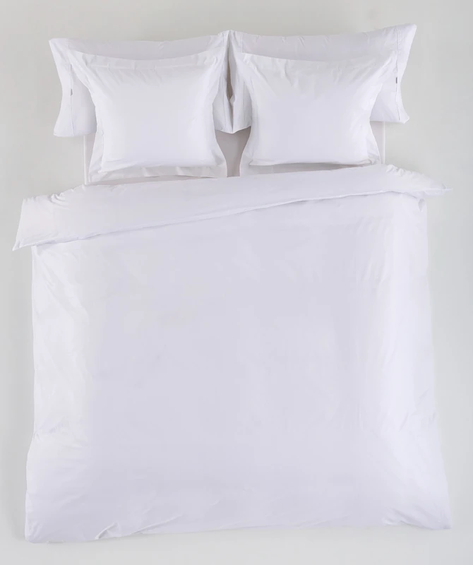 Funda Nordica de satén colour white Cama de 105 (1 piece) - 100% cotton - 300 hilos. Gramage: 118