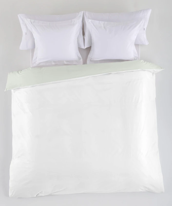 Funda NORDICA Reversible de algodón peinado Colour blancohueso - Cama de 90 (1 Piece) - 100% Cotton - 200 hilos. Gramage: 125