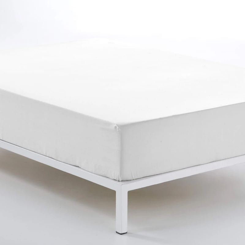 Adjustable White Cama de 200 (30 cm High) - 100% Cotton - 144 Hilos. Gramage: 115