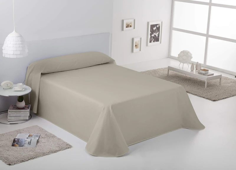 AlexandreHouse Colcha/Cubrecama RÚSTICO LISOS colour Linen Cama de 135/140 cm. - Hilo tintado - 50% Algodón/30% Polyester/20% Linen