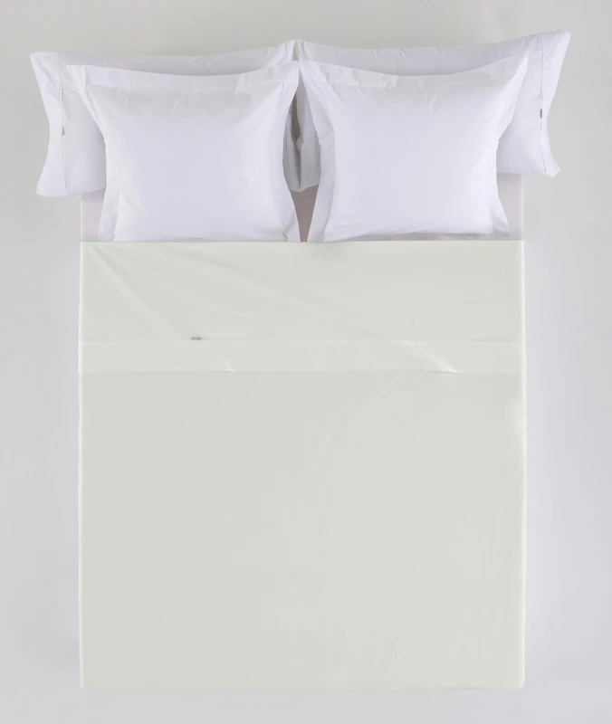 AlexandreHouse Sabana Encimera Colour Hueso Cama de 90 100% Cotton - 200 Hilos. Gramage: 125