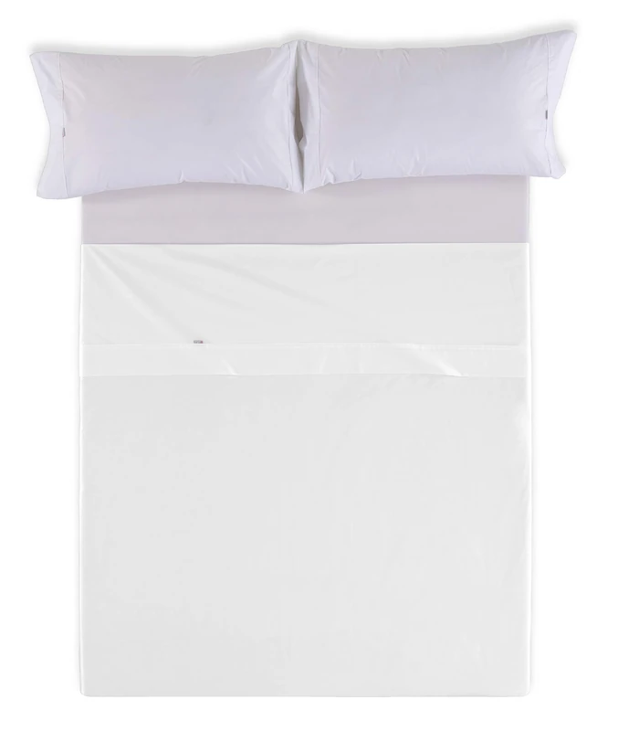 AlexandreHouse Sabana Encimera White Cama de 200 100% Cotton - 144 Hilos. Gramage: 115 - Image 1