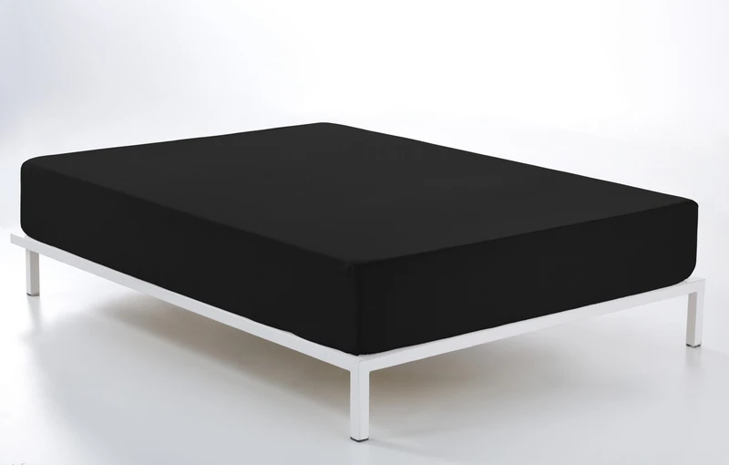 Adjustable Black Cama de 200 (28 cm high) - 50% Cotton / 50% Polyester - 144 Hilos. Gramage: 115