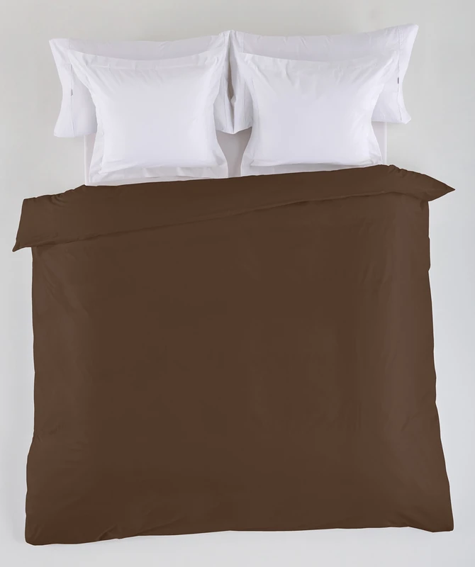 AlexandreHouse ESTELIA FUNDA NORDICA Lisa Colour Café - Cama de 135/140 (1 piece) - 50% Cotton / 50% Polyester - 144 Hilos. Gramage: 115