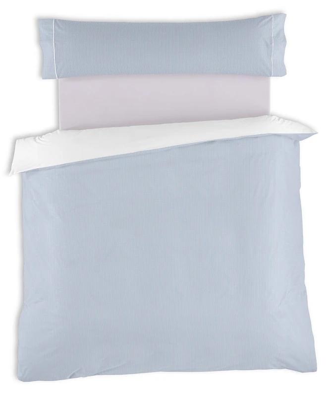 AlexandreHouse Funda Nordica and Funda de Almohada Greta, Blue Cama de 90 (2 pieces) - 100% Cotton - 200 Hilos. Gramage: 125