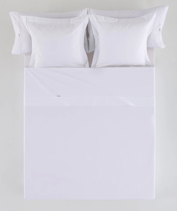 Satin Encimer Sand, White Cama de 180 100% Algodón - Hilos. Gramage: 118