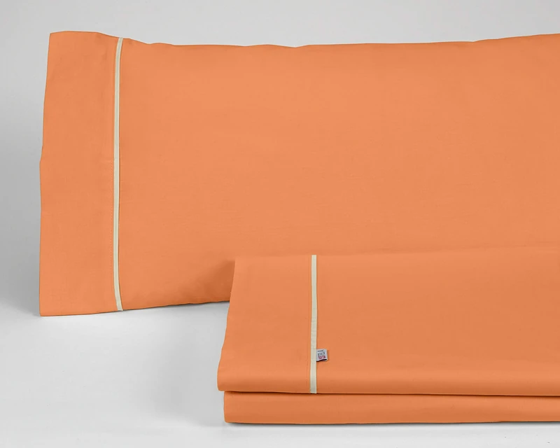 AlexandreHouse Mango Colour Bedding Set – 135/140 cm Bed (3 Pieces) – 100% Cotton – 144 Thread Count, Gramage: 115