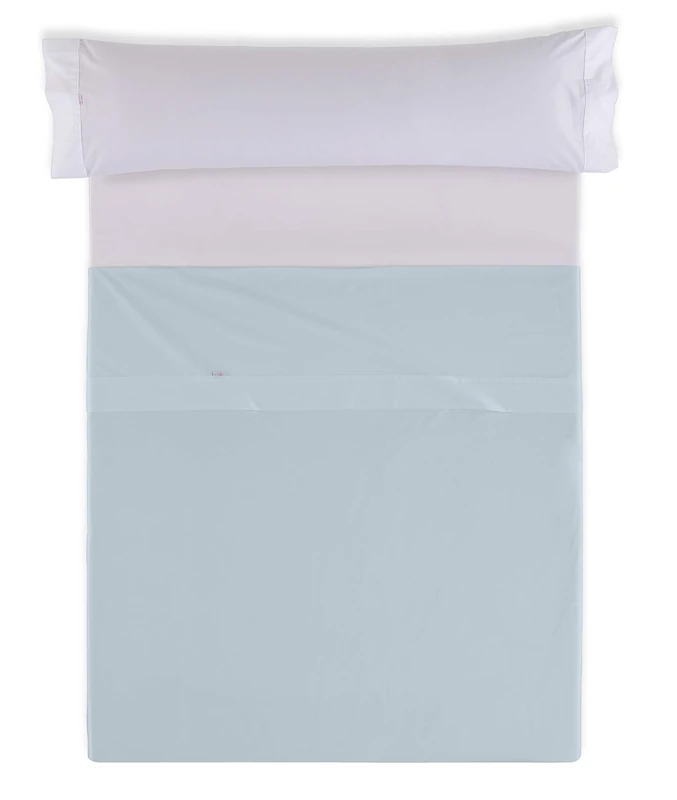 AlexandreHouse Sabana Encimera Blue Blue Cama de 200 50% Cotton / 50% Polyester - 144 Hilos. Gramage: 115 - Image 1