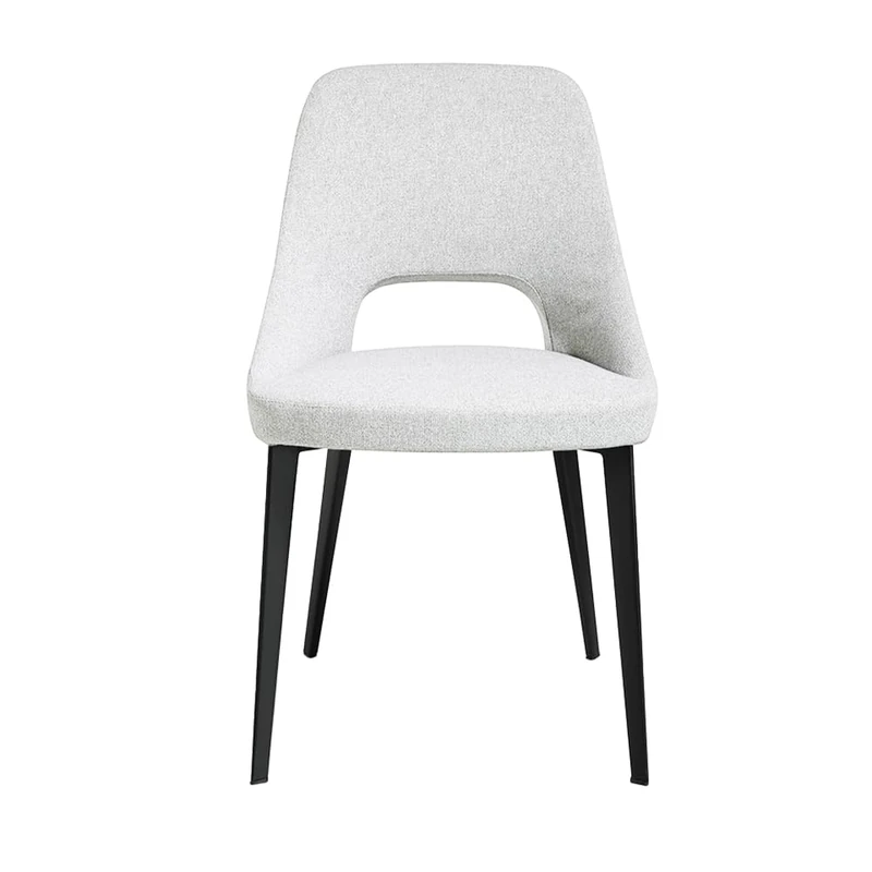 AlexandreHouse Canvas Tapizada Silla Estructura de patas en acero inoxidable en mate.