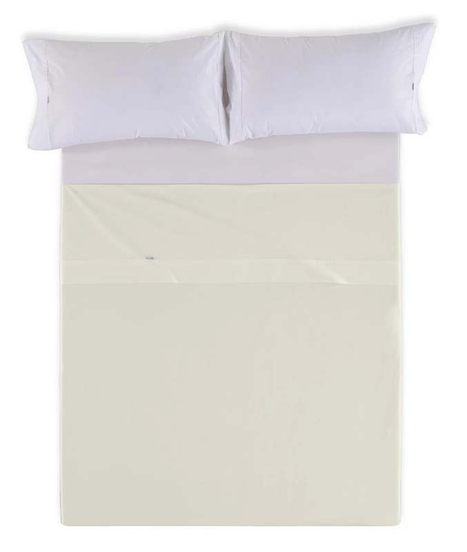 AlexandreHouse Sabana Encimera Cream Cama de 200 100% Algodón - 144 hilos. Gramage: 115