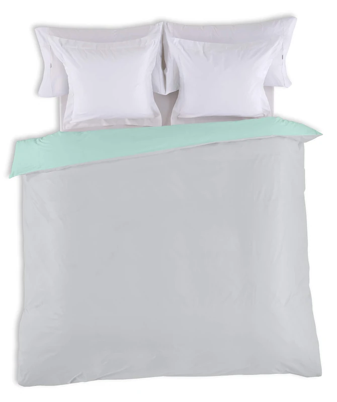 Funda Nordica Reversible Aquacrema - Cama de 90 (1 Piece) - 50% Cotton / 50% Polyester - 144 Hilos. Gramage: 115