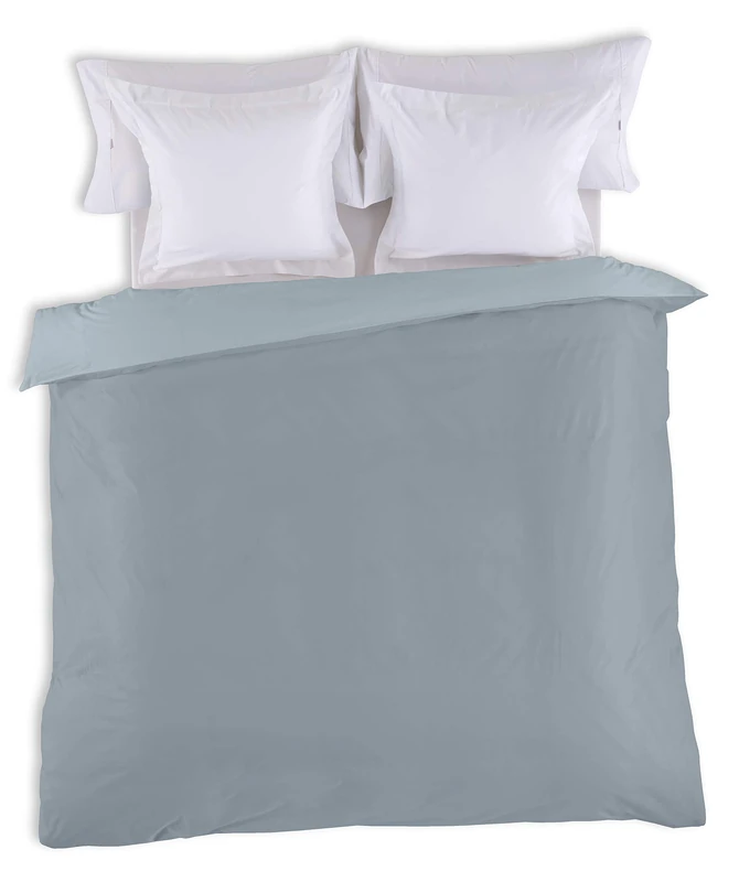 AlexandreHouse Reversible Nordic Funda Two-Tone Aceroplata – Cama de 150/160 (1 Piece) – 100% Cotton – 144 Hilos. Gramage: 115 - Image 1