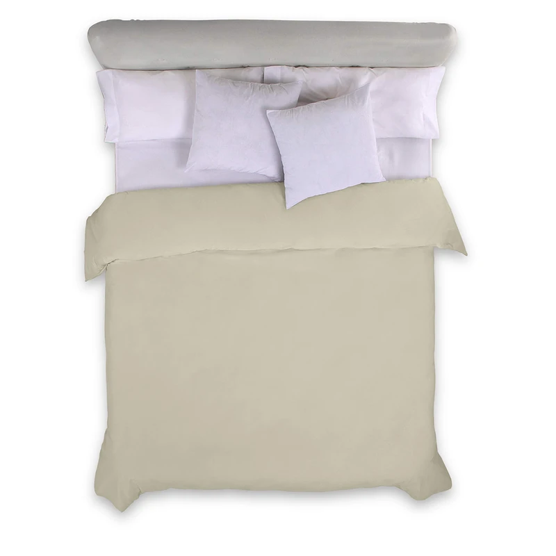 AlexandreHouse Funda Nordica Colour Piedra Cama de 180/200 (1 piece) - 100% Cotton - 144 Hilos. Gramage: 115