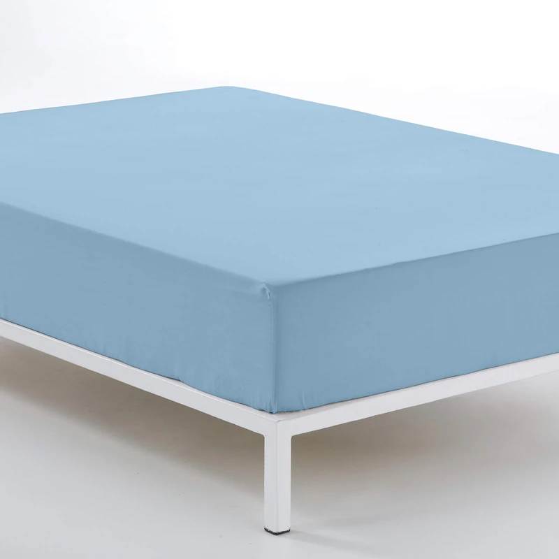 Adjustable Blue Blue Cama de 200 (30 cm High) - 100% Cotton - 144 Hilos. Gramage: 115 - Image 1