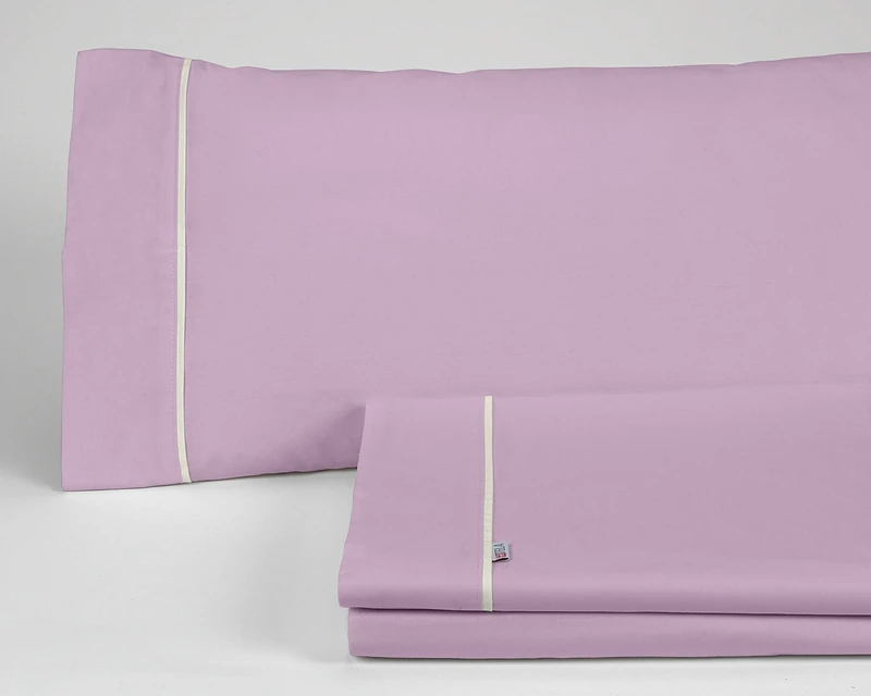 AlexandreHouse Juego de sábanas mauve Cama de 105 (3 pieces) - 100% cotton - 144 hilos. Gramage: 115