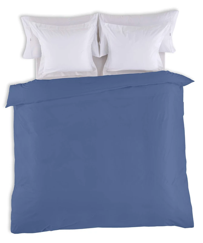 Funda Nordica Lisa Colour Azulón Cama de 90 (1 Piece) - 50% Cotton / 50% Polyester - 144 Hilos. Gramage: 115 - Image 1