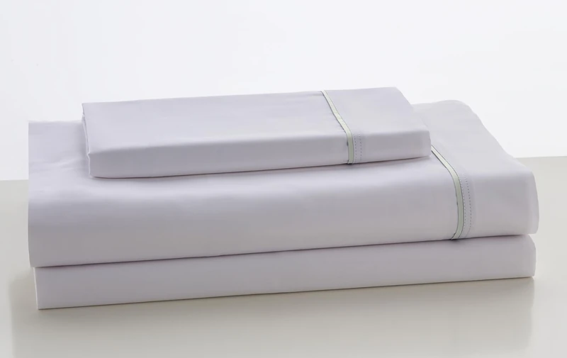 AlexandreHouse Juego de sábanas de algodón de 600 hilos color blanco. Cama de 160 cm. 4 pieces