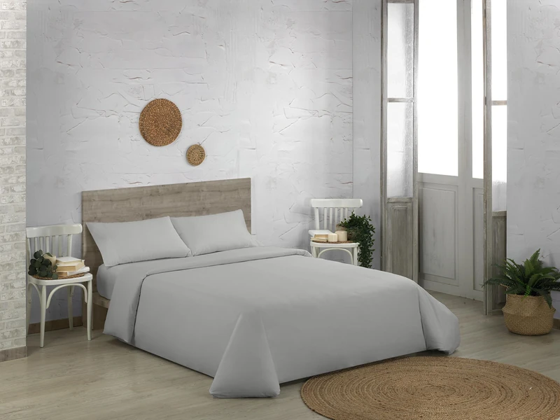 AlexandreHouse Funda nórdica de algodón orgánico colour pearl. Cama de 150/160 cm