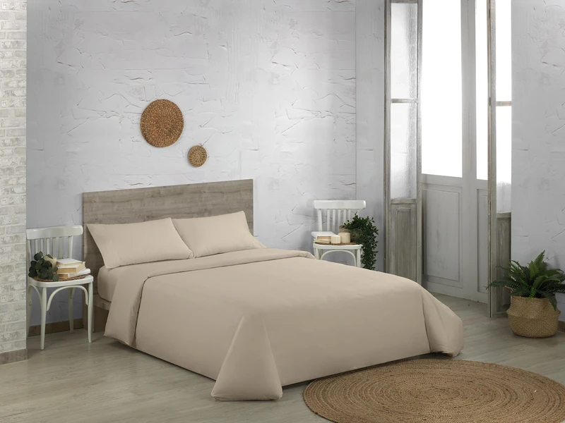 AlexandreHouse Funda nórdica de algodón orgánico colour mouso. Cama de 105 cm.