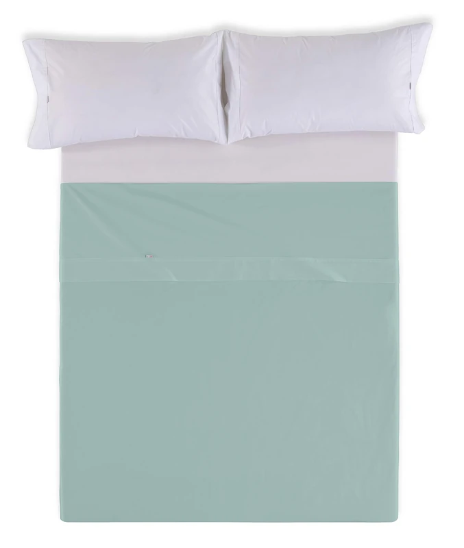 Sabana Encimera Colour Aqua Cama de 200 100% Cotton - 144 Hilos. Gramage: 115