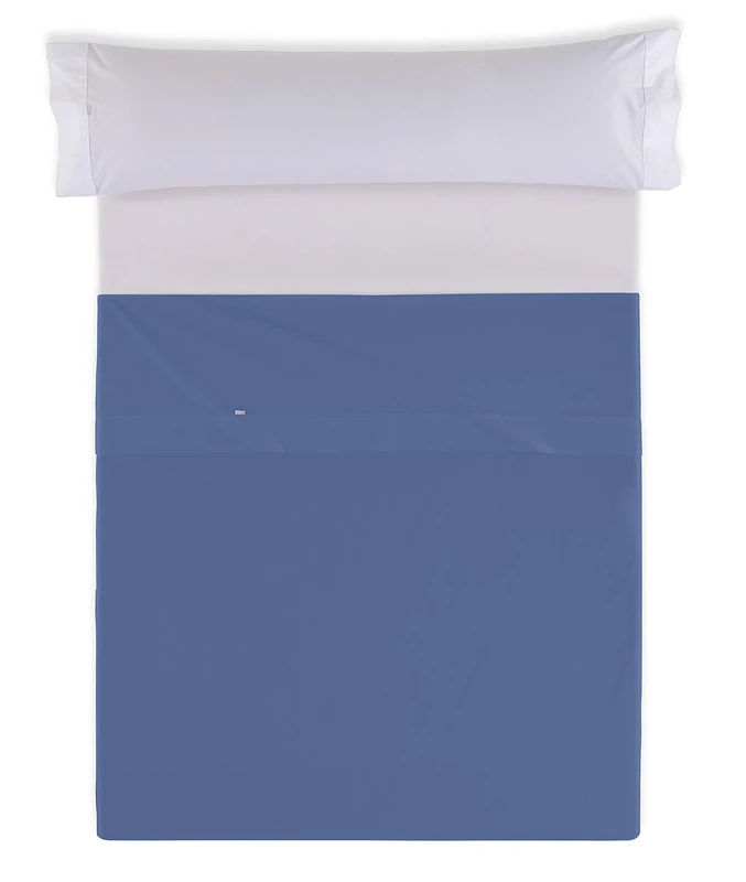 AlexandreHouse Sabana Encimera Blue Cama de 200 50% Cotton / 50% Polyester - 144 Hilos. Gramage: 115