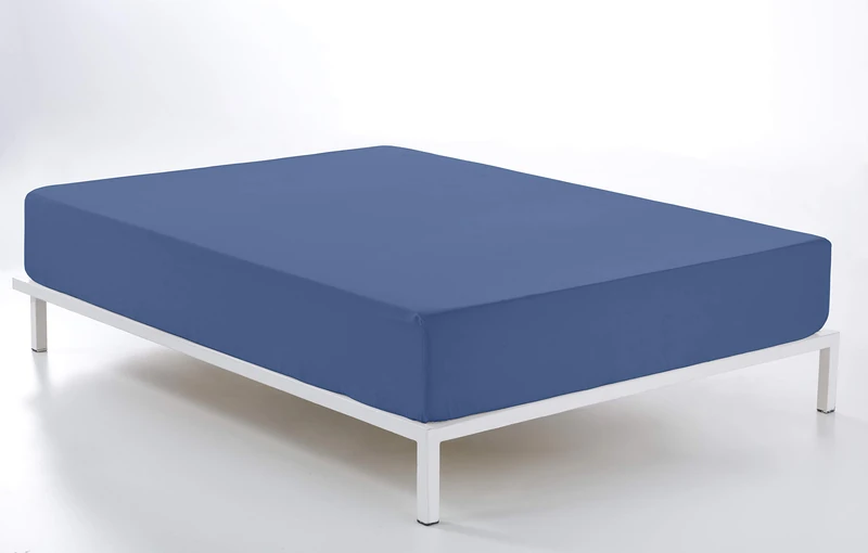 Adjustable Blue Cama de 200 (28 cm high) - 50% Cotton / 50% Polyester - 144 Hilos. Gramage: 115 - Image 1