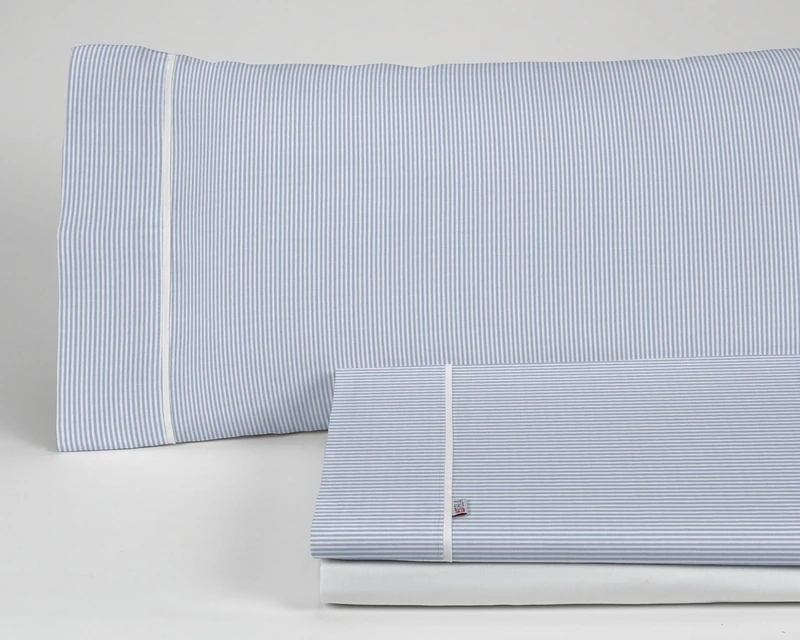 AlexandreHouse Cotton Fabric Blue Cama de 200 (4 pieces) - 100% Cotton - 200 Hilos. Gramage: 125 - Image 1