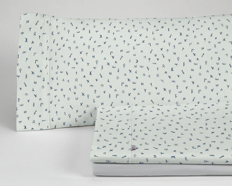 AlexandreHouse Juego de sábanas Iber colour azul. Cama de 160 cm. 4 pieces