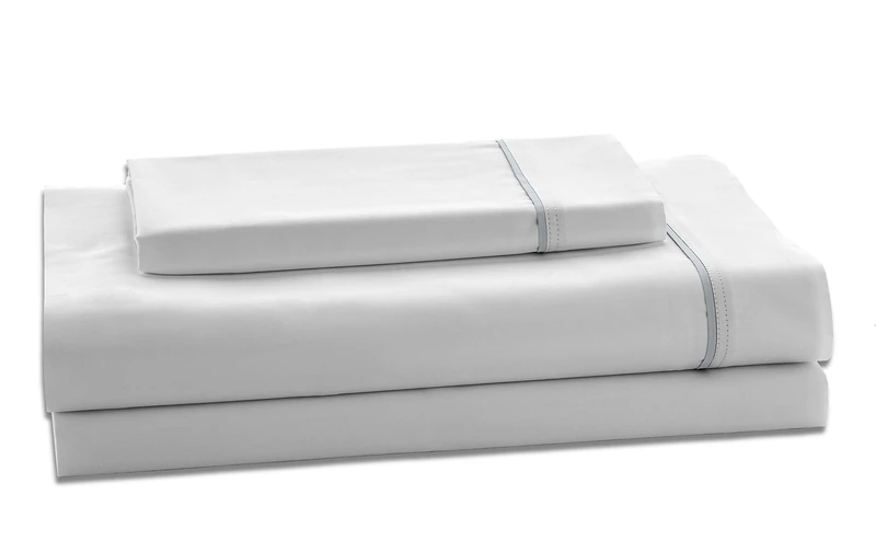 AlexandreHouse White Satin Fabric Juego - Cama de 105 (3 pieces) - 100% Cotton - 300 Hilos. Gramage: 118