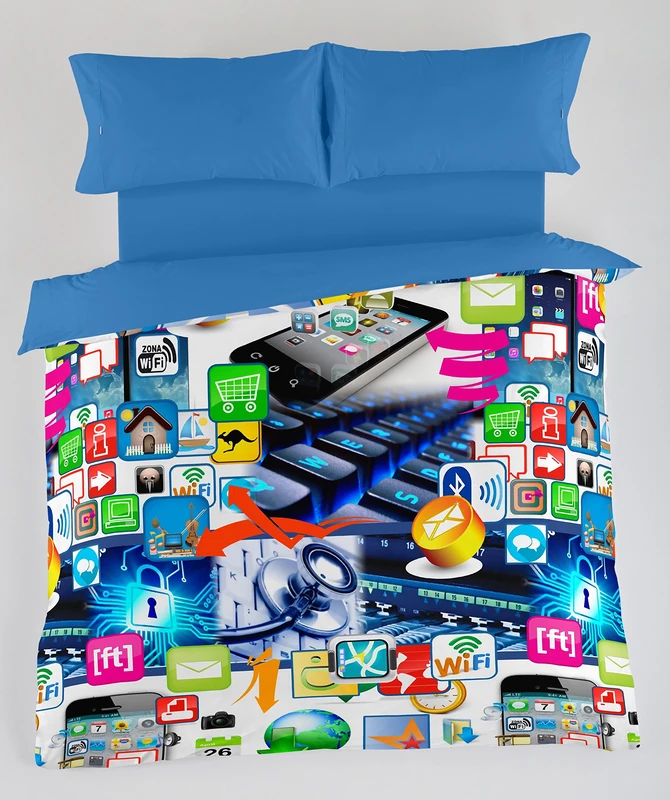 Funda Nórdica Redes 200 x 200 cm – Digital Impresión – Digital: 100% ALGODÓN/LISO: 50% ALGODÓN – 50% POLYESTER – 144 HILOS - Image 1