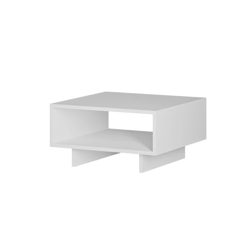 AlexandreHouse Mesa de Centro 1 Hueco Color Blanco. (High 32 cm/Hip 60 cm/Bottom 60 cm) - Image 1