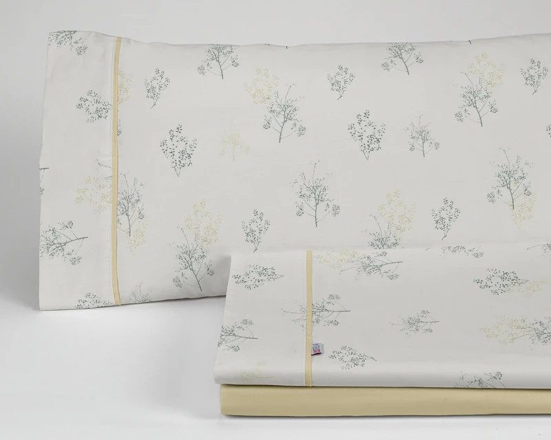 AlexandreHouse Juego de sábanas Vairy colour green. Cama de 150 cm. 3 pieces