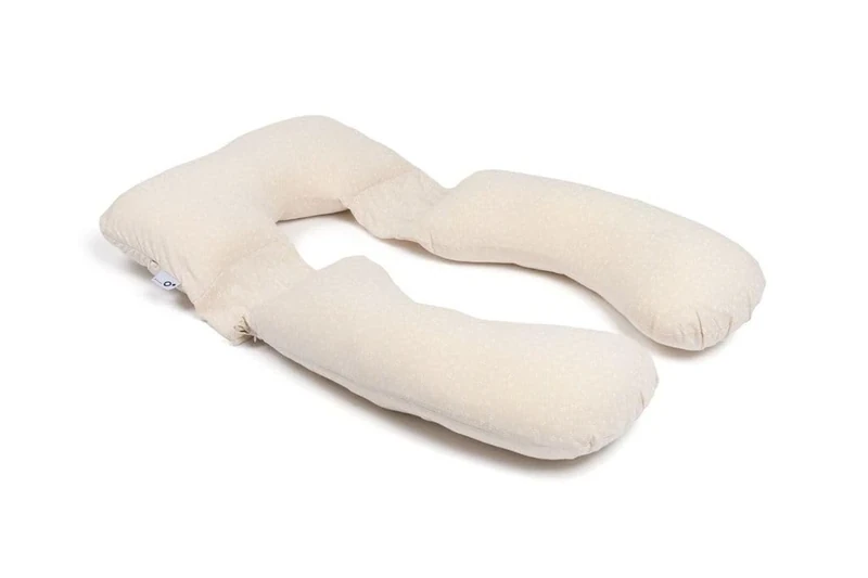 doomoo XXL Pregnancy Pillow, Organic Cotton with Detachable Maternity Nursing Support Cushion, OEKO-TEX® Certified, Made in Europe, Mini Flowers Sand