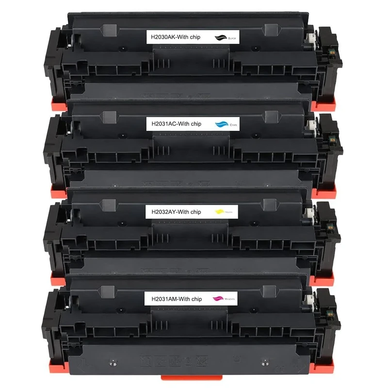 Go Inks Compatible 415A Set of Laser Toner Cartridges - 4 Pack to replace W2030A, W2031A, W2032A, W2033A for HP Laserjet Pro & Enterprise Printers - Black, Cyan, Magenta, Yellow