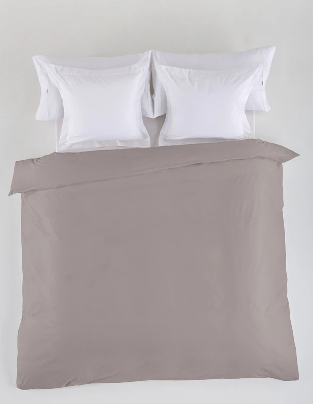 Funda Nordica Lisa Colour Plomo Cama de 150/160 (1 Piece) - 50% Cotton / 50% Polyester - 144 Hilos. Gramage: 115