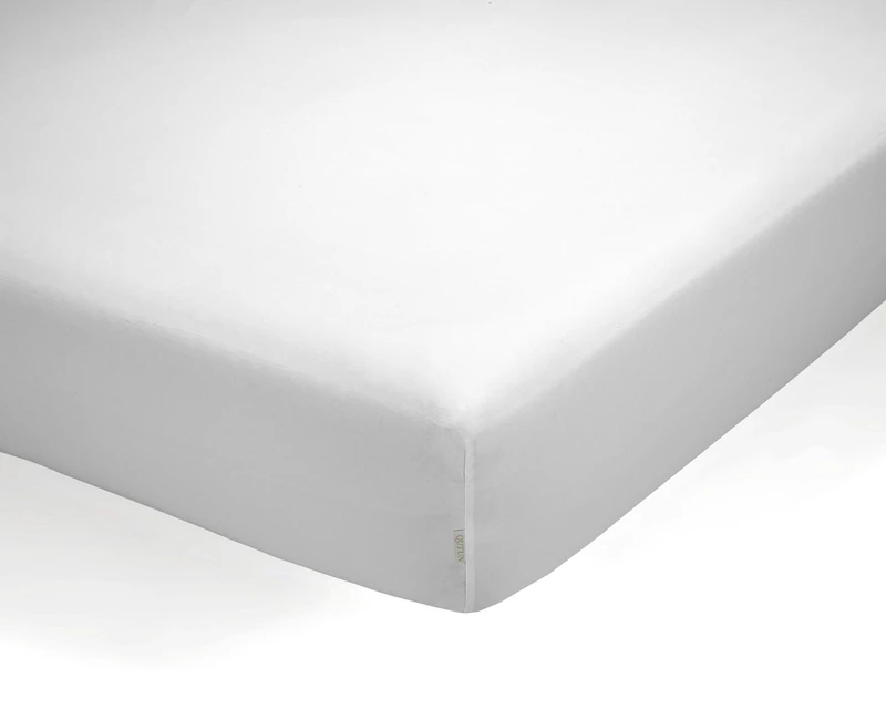 Sábana Bajera Ajustable de Algodón Orgánico Colour Blanco. Cama de 90 cm