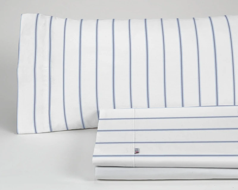 Juego de Algodón Rita Blue Cama de 150 (2 Alm) cm. 4 Pieces