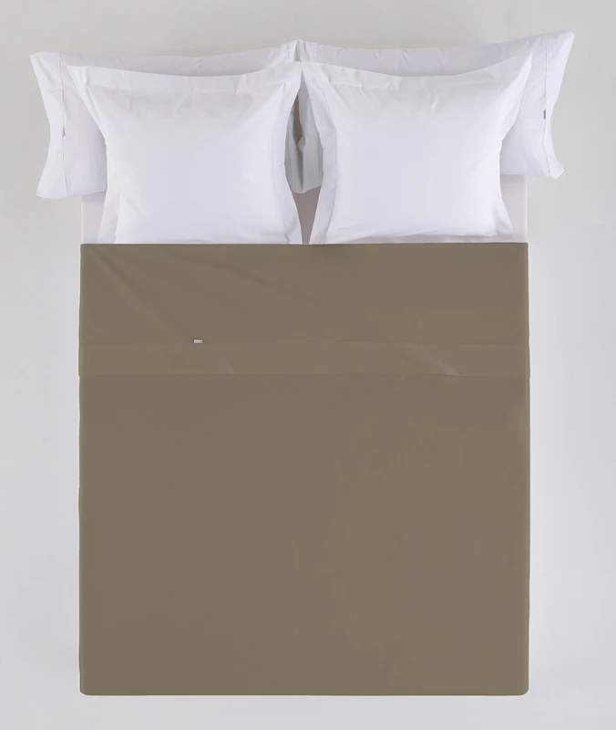 Sabana Encimera Colour Visón Cama de 135/140 100% Cotton - 200 Hilos. Gramage: 125 - Image 1