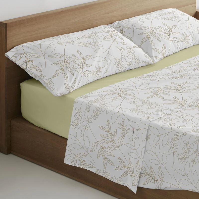AlexandreHouse Juego de sábanas Circe cream colour. Cama de 90 cm. 3 pieces - Image 1