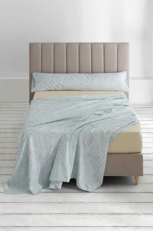 AlexandreHouse Juego de sábanas Circe colour azul. Cama de 180 cm. 4 pieces