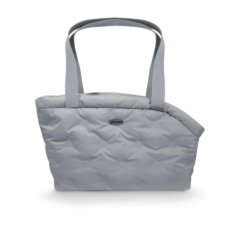 Record - Sofi Bag for Dogs and Cats | Waterproof Dog Transport Box Padded | Dog Bag with Safety Lead and Removable Base | Up to 6 kg | Grey, 37 x 17 x 26 cm