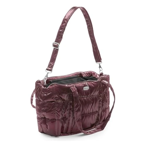 Record - Subzero Pet Carrier Bag for Dogs and Cats. Dog Trap, Durable Polyester with Changing Effect, Removable Shoulder Strap, Bottom and Inner Zip Pocket | Red, 42.5 x 20 x 29 cm