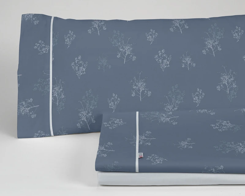 AlexandreHouse Juego de sábanas Vairy colour azul. Cama de 150 cm. 3 pieces